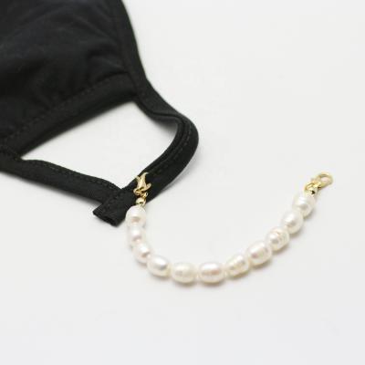 China Fashion Environmentally Friendly Natural Glass Bead Water Face Chain Face Mask Decoration for sale