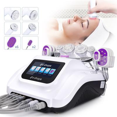 China Acne Treatment S Shape Machine 30Khz Cavitation EMS Face Anti Aging Slimming Vacuum RF Weight Loss Radio Frequency Skin Tightening LED Laser for sale