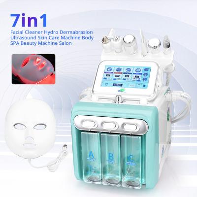 China Pore ​​Shrinking Hydraulic Facial Remover 7-in-1 Dermabrasion Ultrasound Skin Care Machine Body SPA Beauty Salon Machine for sale