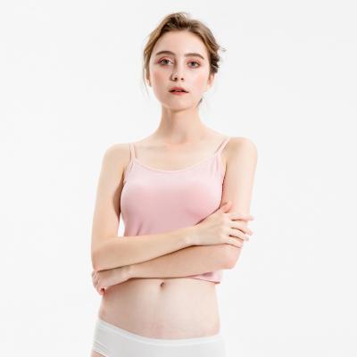 China Good quality feminine seamless ladies anti-pilling ice silk cotton tank tops camis for sale