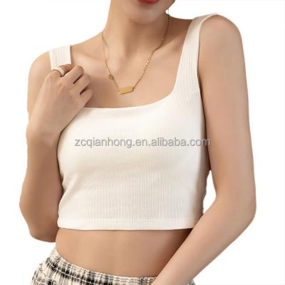 China Wholesale fashion Korean women's custom anti-pilling vest women's clothing 2022 new push-up style with chest protection can use camisole for sale