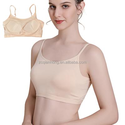 China Anti-pilling CSI sports bra top with bra sexy yoga shower chest pad navel modal camisole no steel rims women's tank top for sale