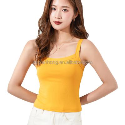 China Women's All-in-one Chest Protector Anti-Pilling Ladies Strap Vest Sexy Yoga Sleeveless Sports Cropped Top Off Shoulder Seamless Bra for sale