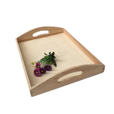 China China Factory Price Chinese Decoration Mini Rustic Wooden Serving Fruit and Vegetable Tray for sale