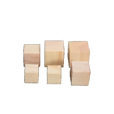 China Building Toy Puzzle Games Custom DIY Natural Pine Blocks Architectural Wood Cube Empty Wooden Blocks for sale