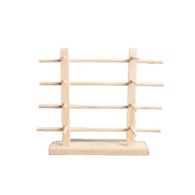 China Environmental Friendly Design Single Counter DIY Wooden Glasses Stand Eyewear Display Rack for sale