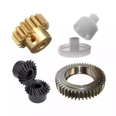 Cina Precision CNC Turning Parts Stainless Steel Copper Brass Plastic Bevel Pinion Spur Gear in vendita