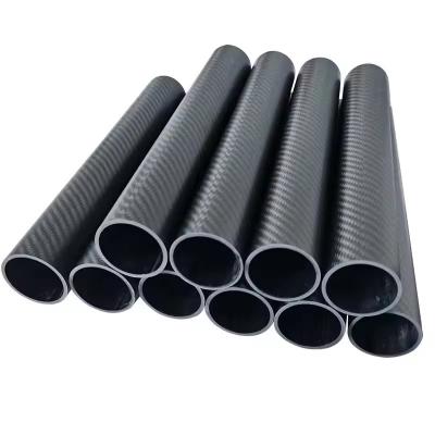 China China factory carbon fiber tube 90mm carbon fiber pipe tube 60mm 80mm 100mm 120mm 200mm 1000mm twill carbon fiber tubing for sale