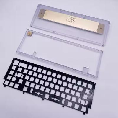 China Custom CNC mechanical aluminum 6061 6063 keyboard case anodized finish bottom top CNC Mechanical Keyboard plate Te koop