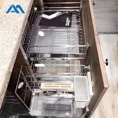 中国 Multifunctional Modern Stainless Steel or Chrome Pull Out Baskets Wire Storage Drawers Kitchen Wire Basket 販売のため