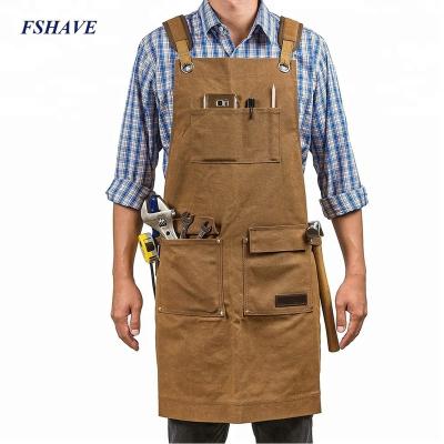 China Adjustable Durable Apron Cross Back Denim Cobbler Work Weld Straps For Men And Women for sale