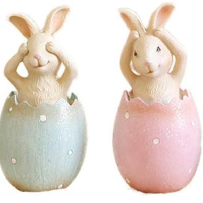 China Resin Bunny Decorations Spring Easter Decors Figurines from Europe for sale