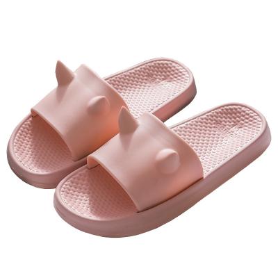 China Fashion Trend Couple House Slippers Summer Cartoon Bathroom Bathing Thick-soled Sandals And Slippers for sale