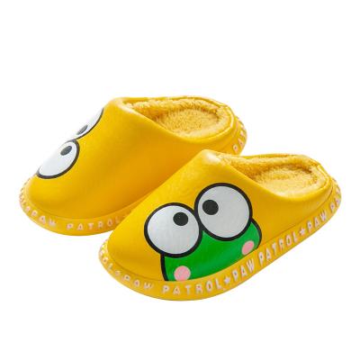 China Waterproof Children's Cotton Slippers Cartoon Baby Autumn And Winter Furnishing Soft Bottom Slippers for sale