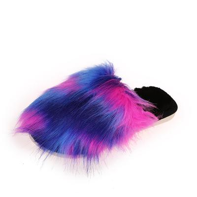 China CUSHIONING 2021 New Fur Slipper Female Color Fur Slippers Flip Flops Cotton Slippers for sale