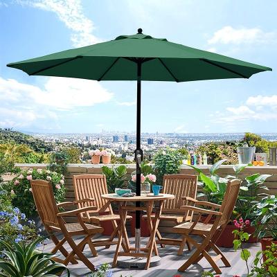 China Modern Patio 9' Outdoor Patio Umbrella Table Market Umbrella With Tilt / Push Button Crank for sale