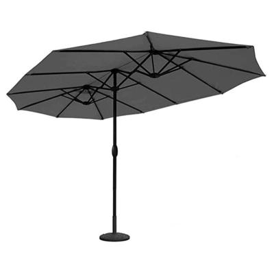 China 4.6*2.7M Traditional Double Sided Head Durable Steel Umbrella Pole Patio Garden Umbrella Straight Umbrella for sale