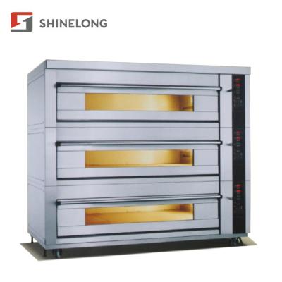 China Fast Heat Up/Saving Energy Stainless Steel Oven With Steam 12-Tray 3 Deck Commercial Bakery Oven for sale