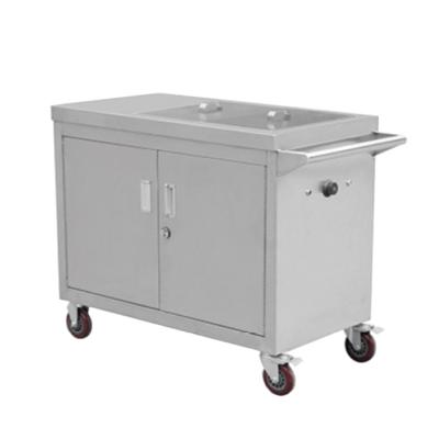 China Bain Marie K395 Electric Mobile Cabinet and Pans Bain Marie Portable Food Warmer With 2 for sale