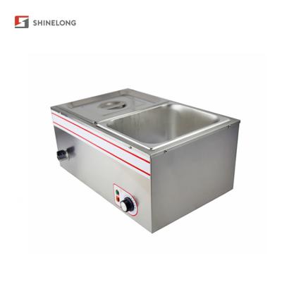 China Hot Sale 201 Stainless Steel Two Electric Pan Bain Marie Food Warmer Industrial Machine 201 Stainless Steel for sale