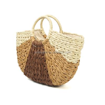 China Good Quality Straw Summer Beach Jute Macrame Bag Large Capacity Rattan Hook Large for sale