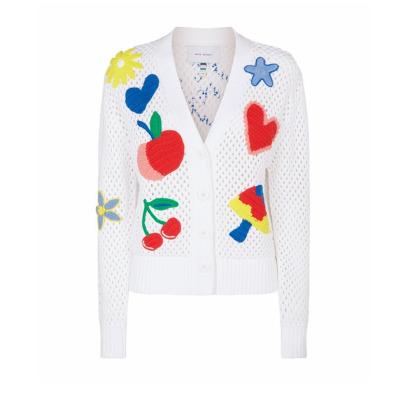 China Breathable High Quality Embroidered Patterns Cotton Crochet Patch Cardigan for sale