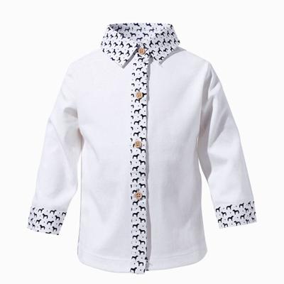 China Fashion Baby Boy Japanese Style Wholesale Clearance White Long Sleeve Polo Shirts Anti-Shrink for sale