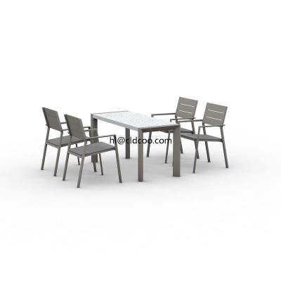 China Premium quality modern outdoor patio dining table and chair aluminum set for sale