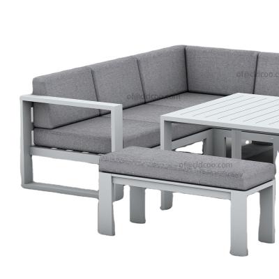 China Durable Modern Lawn Backyard Outdoor Hotel Sofa Set Furniture Aluminum Garden Sets for sale