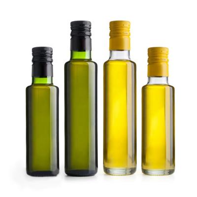 China wholesale order fulfilling 100ml 500ml round small green glass bottles for olive oil for sale