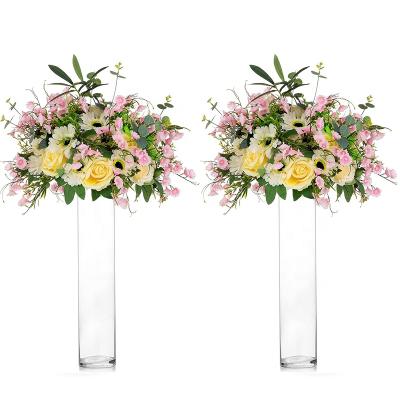 China Wholesale Wedding Table Home Decorative Clear Flower Eco-friendy Decoration Glass Vase for sale