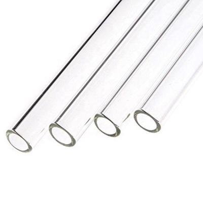 China Viable Wholesale Reusable Straight Curved Glass Borosilicate Drinking Straws Set for sale