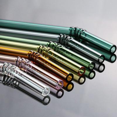 China Factory direct supply custom borosilicate glass products straws borosilicate glass curved straws viable for sale