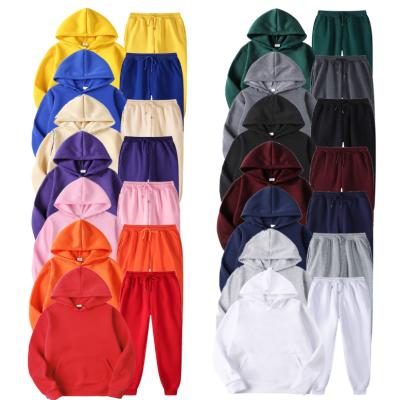 China Hot Selling Women's Breathable Solid Oversized Causal Sports Hoodies 2 Piece Sets for sale