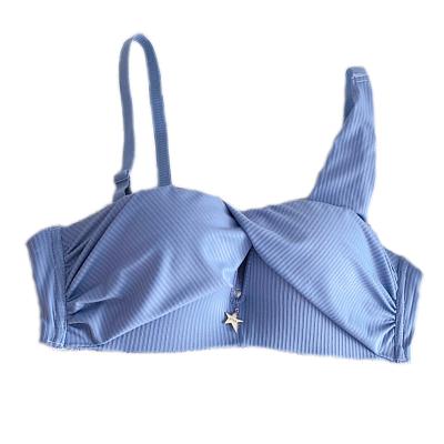 China Hot Selling One-Piece Small Chest Gathered Underwear Feminine One-Piece Adjustable Bra Set For Women for sale