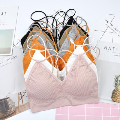 China Autumn and winter new breathable explosions sleep cotton wrapped chest anti-lighting back cross tube yoga beauty upper back bra for sale