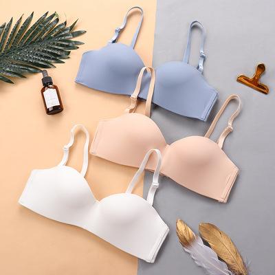 China QUICK DRY girls shape simple solid color push up wireless comfort women T-shirt bra seamless bra for sale