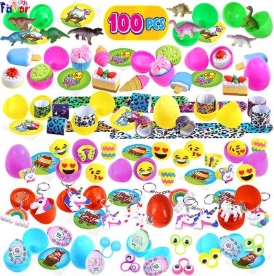 China Plastic Easter Gift 100PCS Eggs Gift with Novelty Toys for Easter Theme Gift, Easter Eggs Hunt, Easter Basket Stuffers/Fillers for sale