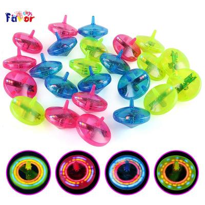 China Winding Type LED Light Up Mini Spinning Tops Novelty Bulk Toys Gifts (Pack of 24) for sale