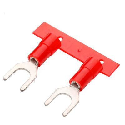 China SVN2-6S Electrical End Lug PVC Plating Tin Fork Type Connector Wire Spade Crimp Copper Terminals for sale