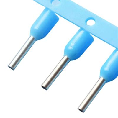 China Wire Crimping A.W.G. EVN2508 Ferrule Terminals Connector #14 Nylon Insulated Core End Coil Terminals Hi Blue Color 2.5/8 Harness Cable Connector for sale