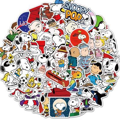 China 50 Other Cute Snoopy Cartoon Graffiti Stickers Car Notebook Trolley Case Waterproof Mobile Phone Stickers for sale