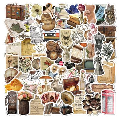 China 100 other retro style personalized luggage decorative notebook waterproof stickers by stickers for sale