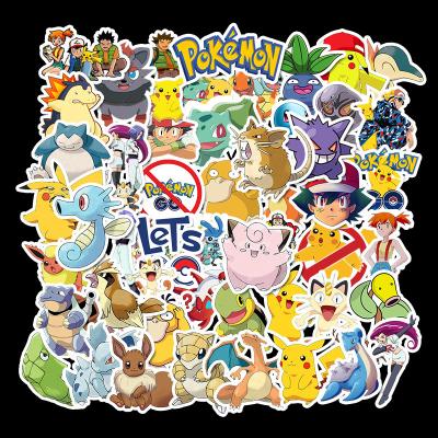 China 50 Sets Cartoon Sticker PVC Material Stickers Cartoon Car Comic Waterproof Stickers Trolley Notebook Sunscreen Stickers for sale