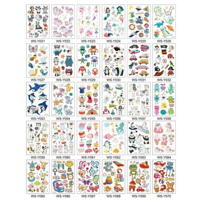 China Waterproof Temporary Cute Cartoon Tattoo Stickers Luminous Tattoo Sticker Dinosaur Mermaid Tattoo Children Cartoon Tattoo Stickers for sale