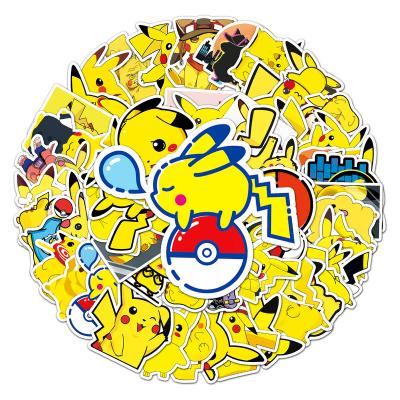 China Cartoon Sticker Pikachu Suitcase Sticker Trolley Car Stickers Waterproof Self Adhesive Waterproof Removable Graffiti Stickers for sale