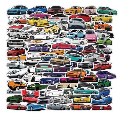 China Other 100pcs JDM Cartoon Car Graffiti Stickers Decoration Motorcycle Luggage Stickers Anime Waterproof Car Stickers Wholesale for sale