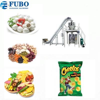 China Vertical Automatic Pouch Peanut Packing Machine of Granules/Nuts/French Fries/Food Snacks Dosing by 10 Heads Weighing for sale