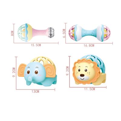 China High Quality Eco-friendly Hot Sale Baby Toys Cute Animal Baby Silicone Teethers Jingle Toys for sale