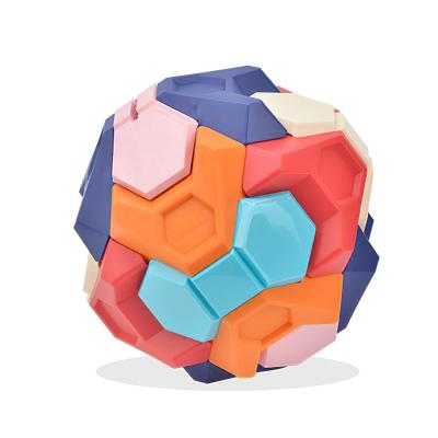 China Eco-friendly Material Other Saving Educational Plastic Box Ball Blocks Kids Ball Assembly Puzzle Toys 11.5cm Piggy Bank for sale